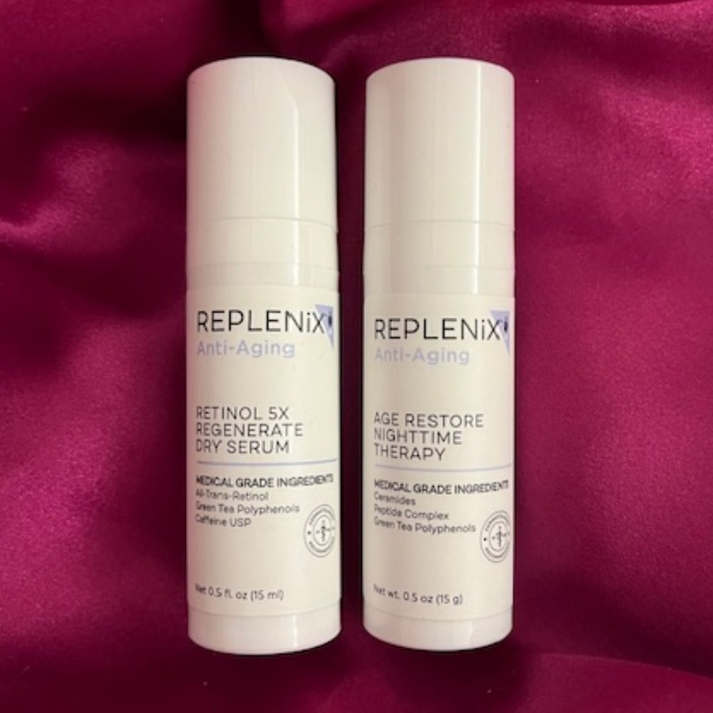 Replenix Retinol 5x Regenerate Dry Serum .5 fl oz 15 ml - Lot of 2